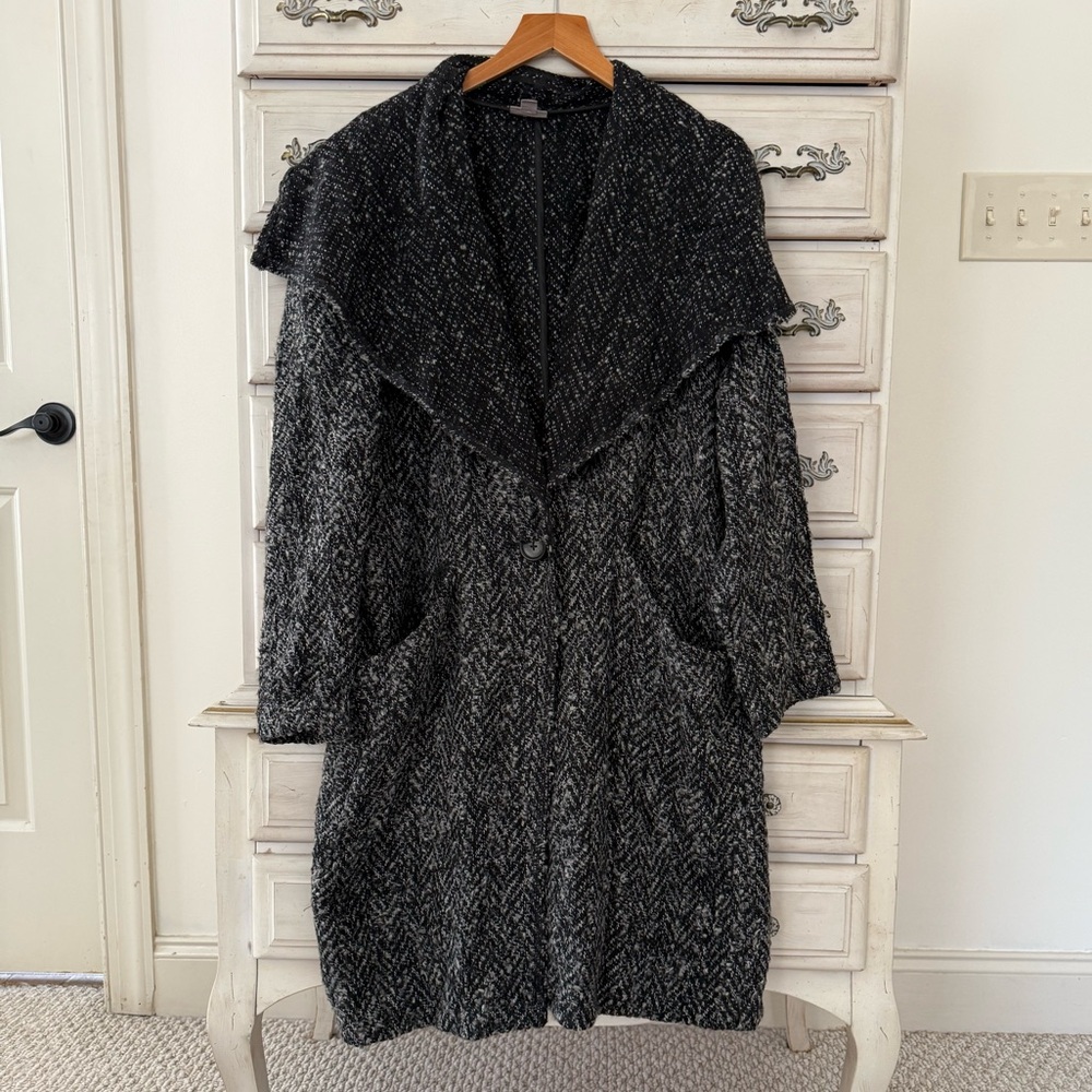 J. Jill Wool Herringbone Pocketed Coat